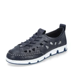 Rieker Damen Slipper stahlblau