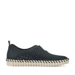 Rieker Damen Slipper stahlblau