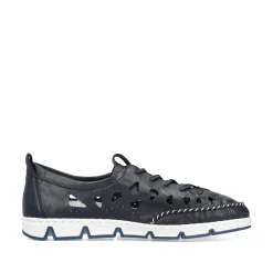 Rieker Damen Slipper stahlblau