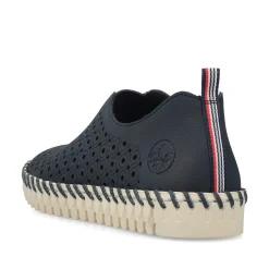 Rieker Damen Slipper stahlblau