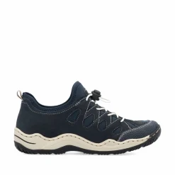 Rieker Damen Slipper stahlblau