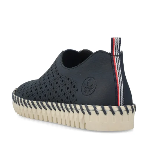 Rieker Damen Slipper stahlblau