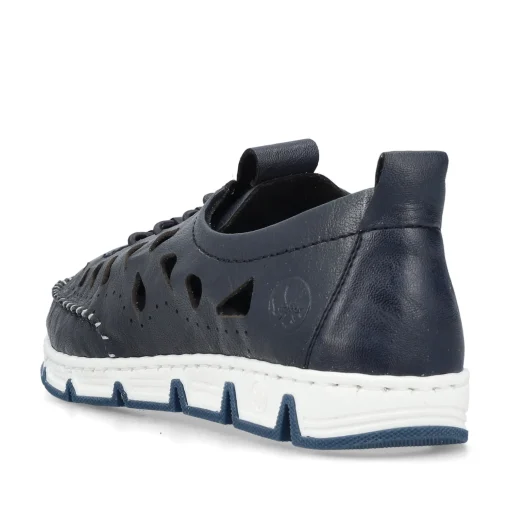 Rieker Damen Slipper stahlblau