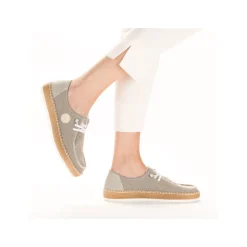 Rieker Damen Slipper stahlbrau
