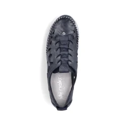 Rieker Damen Slipper stahlblau
