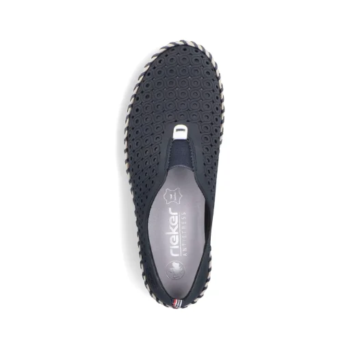 Rieker Damen Slipper stahlblau