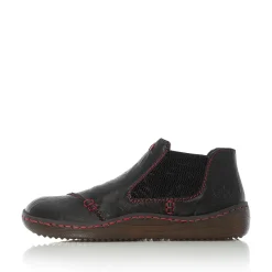 Rieker Damen Slipper tiefschwarz