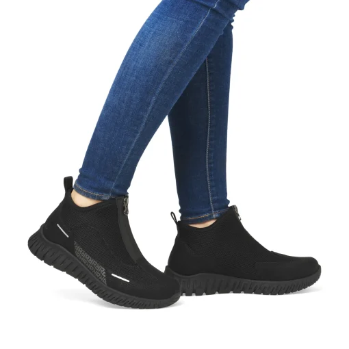 Rieker Damen Slipper tiefschwarz