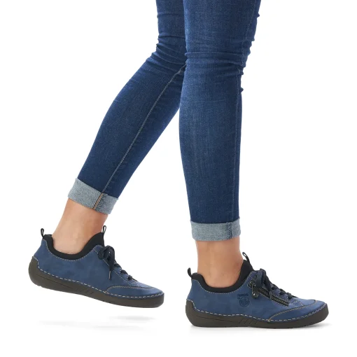 Rieker Damen Slipper tiefblau
