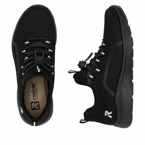 Rieker Damen Slipper tiefschwarz