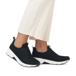 Rieker Damen Slipper tiefschwarz