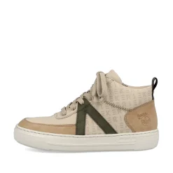 Rieker Damen Sneaker High cremebeige-khakigrün