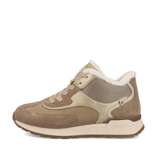 Rieker Damen Sneaker High champagner beige