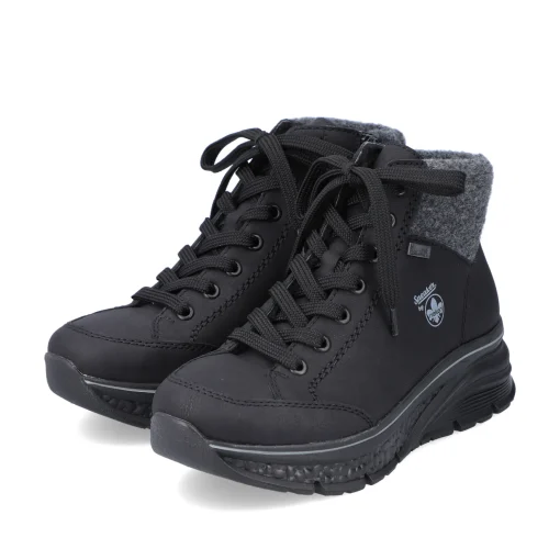 Rieker Damen Sneaker High tiefschwarz
