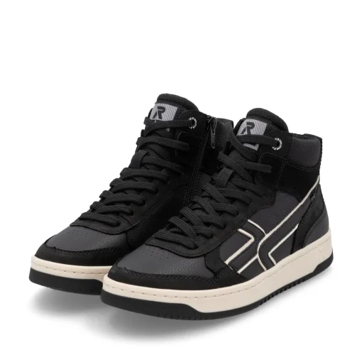 Rieker Damen Sneaker High carbonschwarz