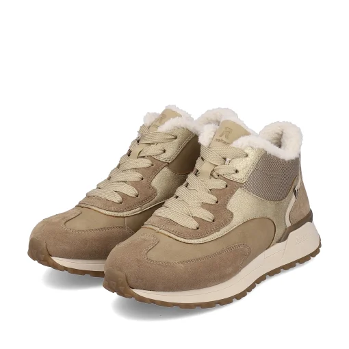 Rieker Damen Sneaker High champagner beige