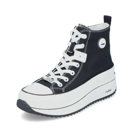Rieker Damen Sneaker High tiefschwarz