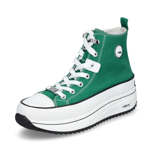 Rieker Damen Sneaker High grasgrün