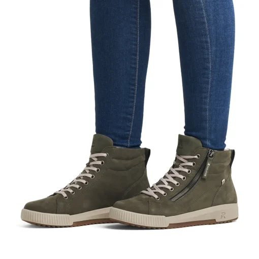 Rieker Damen Sneaker High schilfgrün
