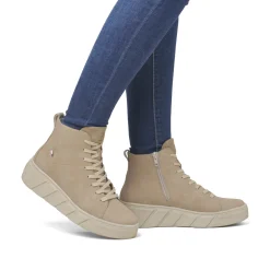 Rieker Damen Sneaker High lehmbeige