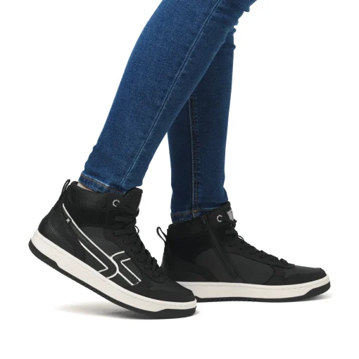 Rieker Damen Sneaker High carbonschwarz