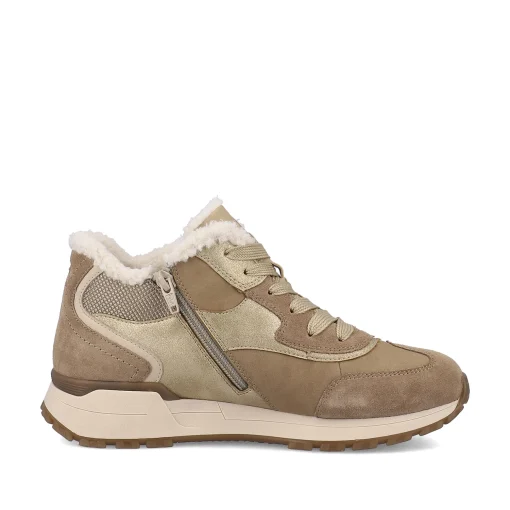 Rieker Damen Sneaker High champagner beige