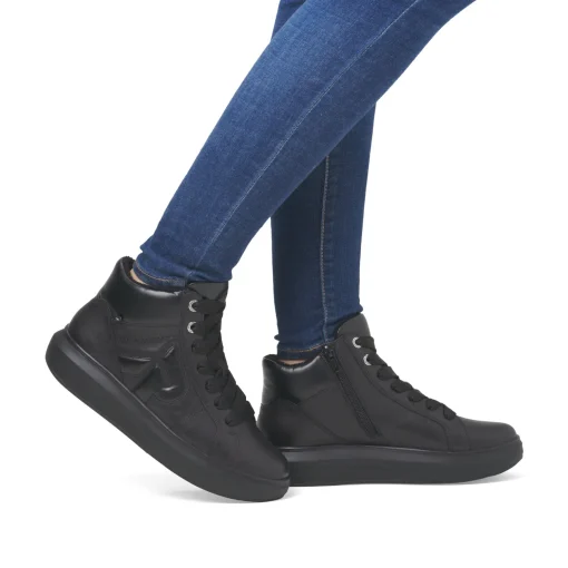 Rieker Damen Sneaker High tiefschwarz