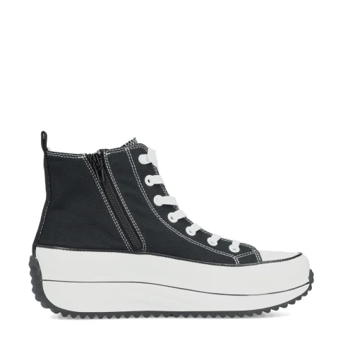 Rieker Damen Sneaker High tiefschwarz