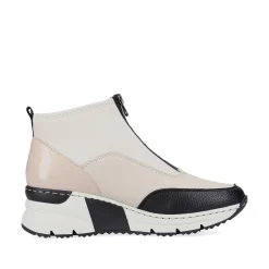 Rieker Damen Sneaker High hellbeige-schwarz