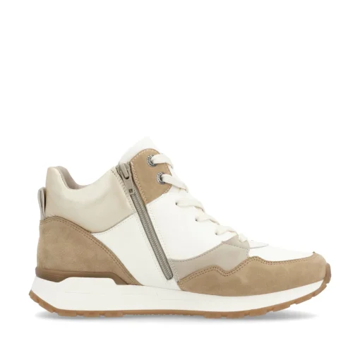 Rieker Damen Sneaker High weiß-beige