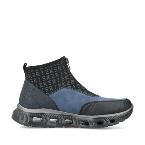 Rieker Damen Sneaker High asphaltschwarz-ozeanblau