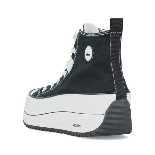 Rieker Damen Sneaker High tiefschwarz