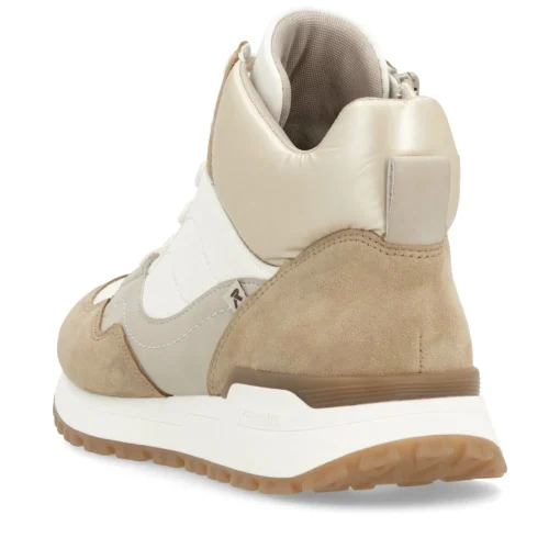 Rieker Damen Sneaker High weiß-beige