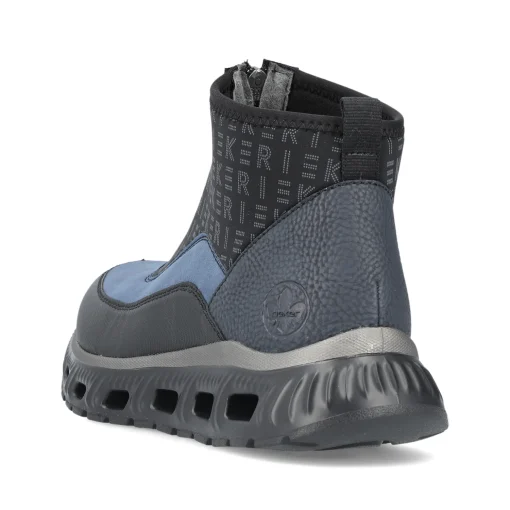 Rieker Damen Sneaker High asphaltschwarz-ozeanblau