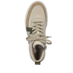 Rieker Damen Sneaker High cremebeige-khakigrün