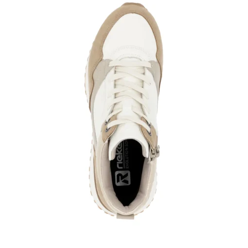 Rieker Damen Sneaker High weiß-beige