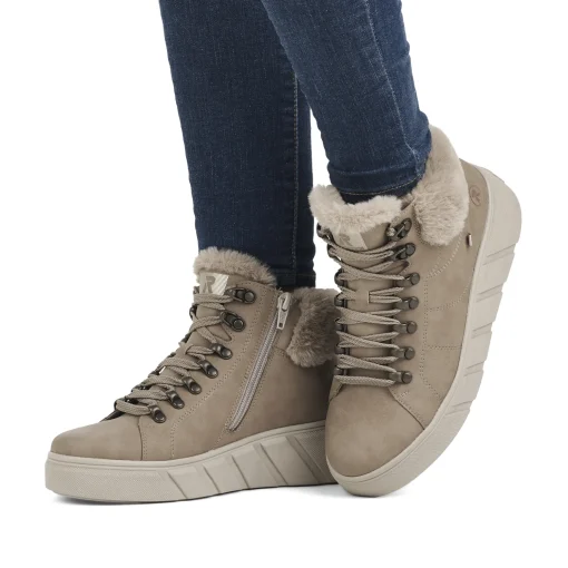 Rieker Damen Sneaker High clay beige