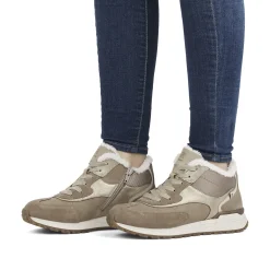 Rieker Damen Sneaker High champagner beige