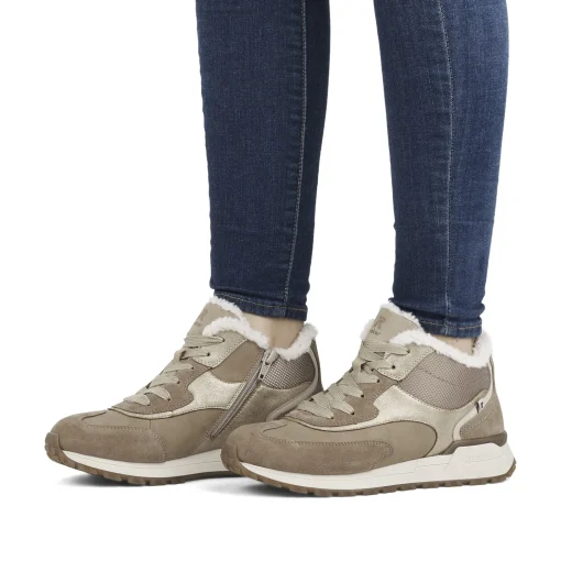 Rieker Damen Sneaker High champagner beige