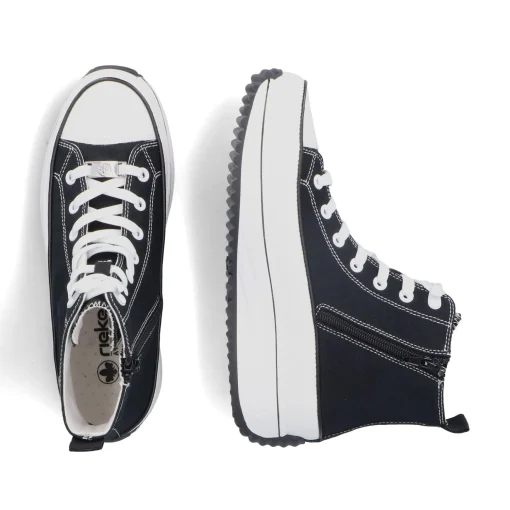 Rieker Damen Sneaker High tiefschwarz