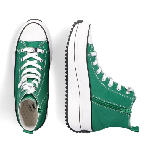 Rieker Damen Sneaker High grasgrün