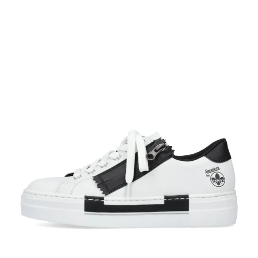 Rieker Damen Sneaker Low lilienweiß-nachtschwarz