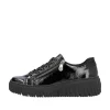 Rieker Damen Sneaker Low glanzschwarz