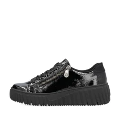 Rieker Damen Sneaker Low glanzschwarz