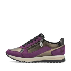 Rieker Damen Sneaker Low flieder-bronze