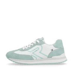 Rieker Damen Sneaker Low frost-white aquamarine