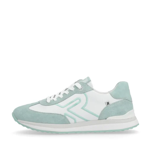 Rieker Damen Sneaker Low frost-white aquamarine