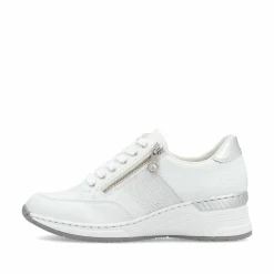 Rieker Damen Sneaker Low schwanenweiss