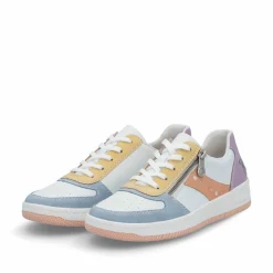 Rieker Damen Sneaker Low weiss-bunt