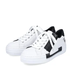 Rieker Damen Sneaker Low lilienweiß-nachtschwarz